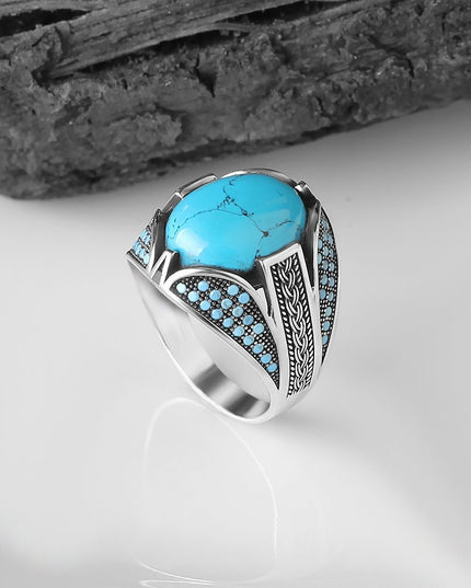 925 Silber Türkiser Ring