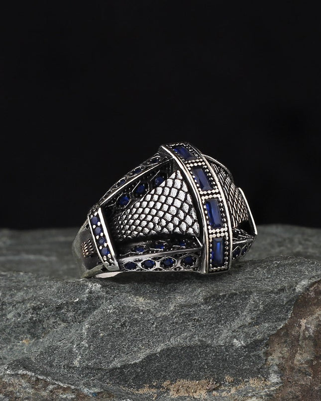 925 Silber Ring Baguette