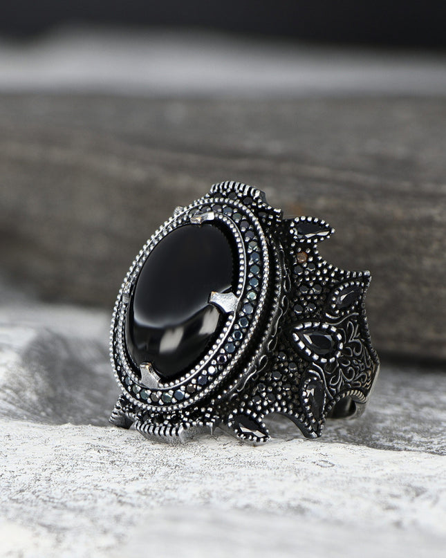 925 Silber Ring Onyx