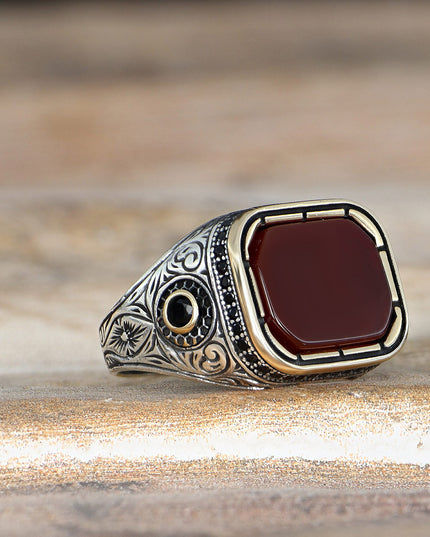 925 Silber Ring Achat
