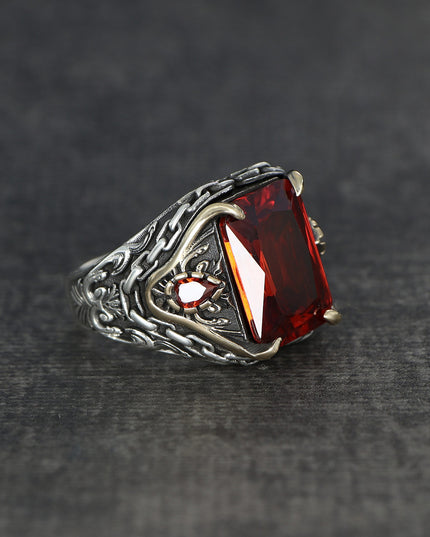 925 Silber Kettenring Zirkonia