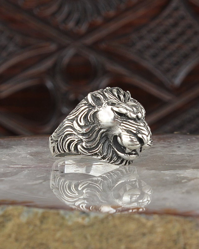 Löwe 925 Sterling Silber Ring
