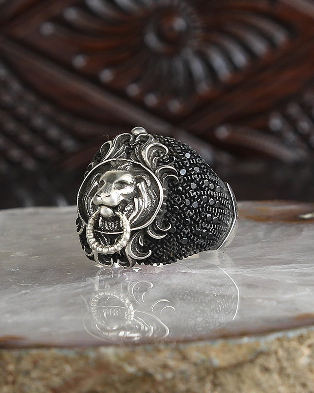 Löwe 925 Sterling Silber Ring