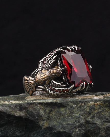 925 Silber Zirkon Adler Ring