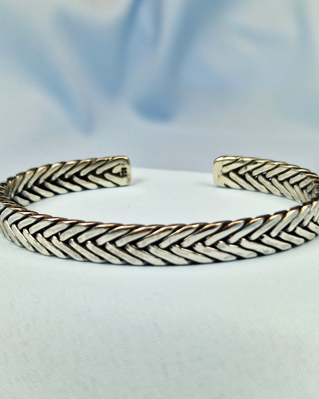 925 Silber Unisex Handgemachter Armreif Bangle