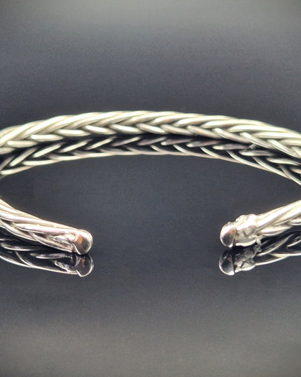 925 Silber Unisex Handgemachter Armreif Bangle