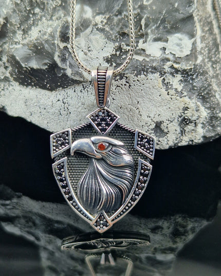 Adler Halskette 925 Sterling Silber mit Zirkon