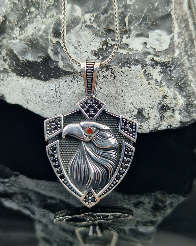 Adler Halskette 925 Sterling Silber mit Zirkon