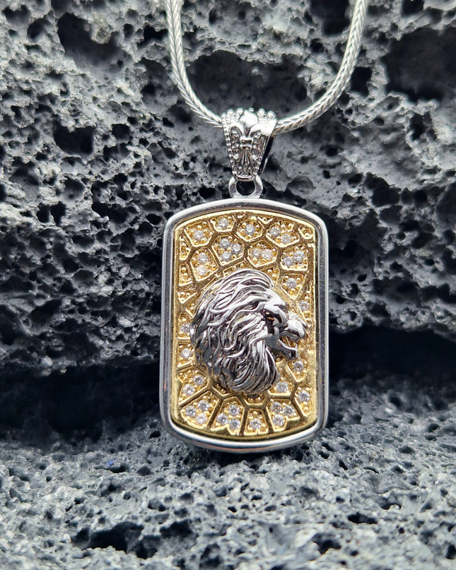 Löwe Halskette 925 Sterling Silber