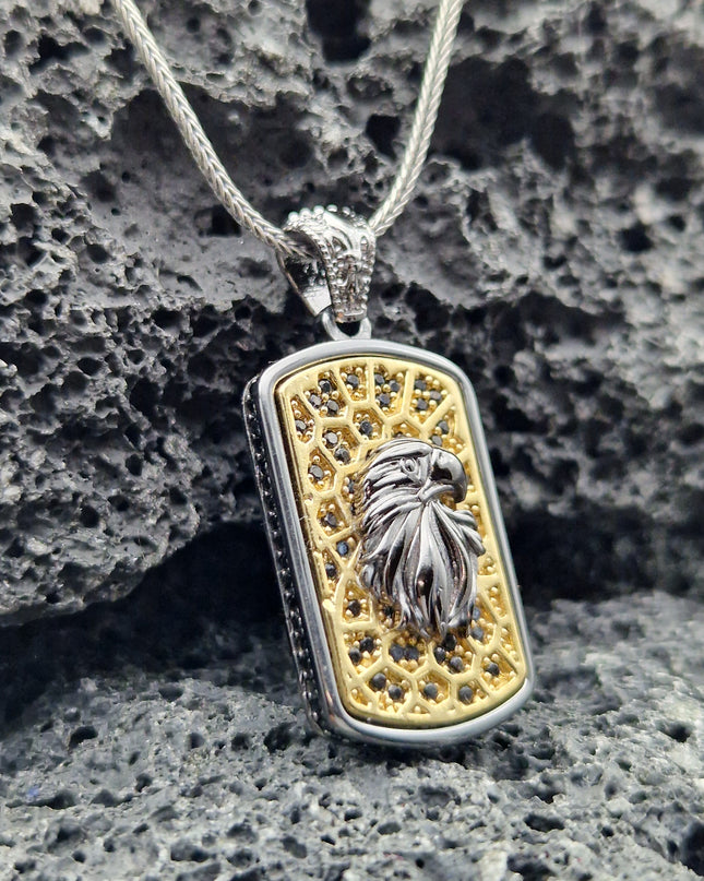 Adler Halskette 925 Sterling Silber mit Zirkon