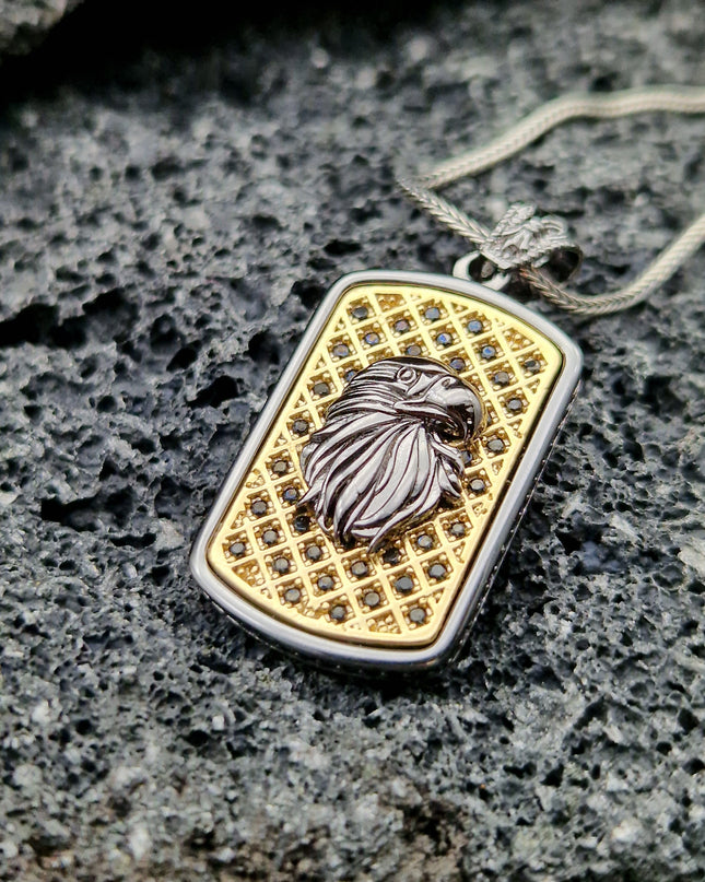Adler Halskette 925 Sterling Silber mit Zirkon