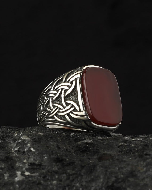 925 Silber Ring Achat Aqiq