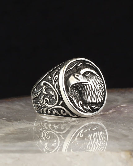 925 Silber Adler Herrenring