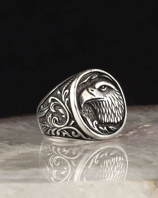 925 Silber Adler Herrenring