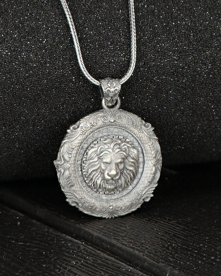 Handgemachter Löwe Halskette 925 Sterling Silber