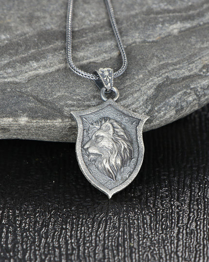 Handgemachter Löwe Halskette 925 Sterling Silber