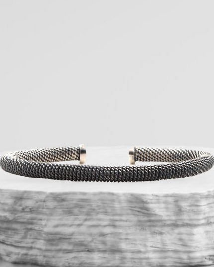 Freesize Geflochtenes Massiv Armband 925 Silber