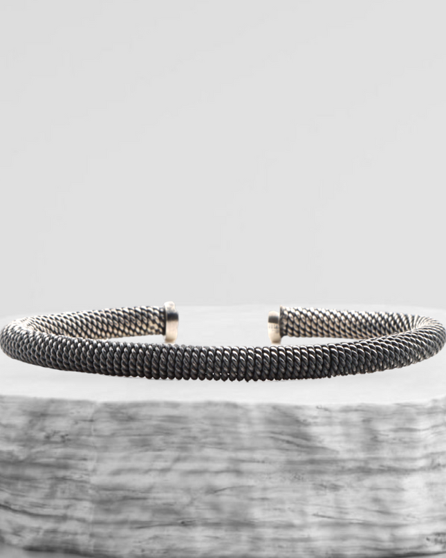Freesize Geflochtenes Massiv Armband 925 Silber