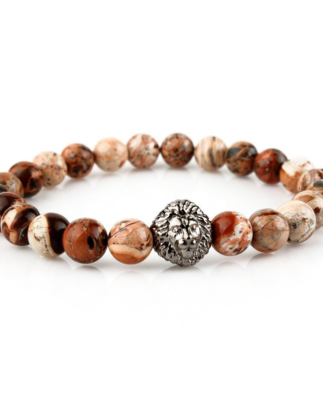 Jaspis Naturstein Perlenarmband