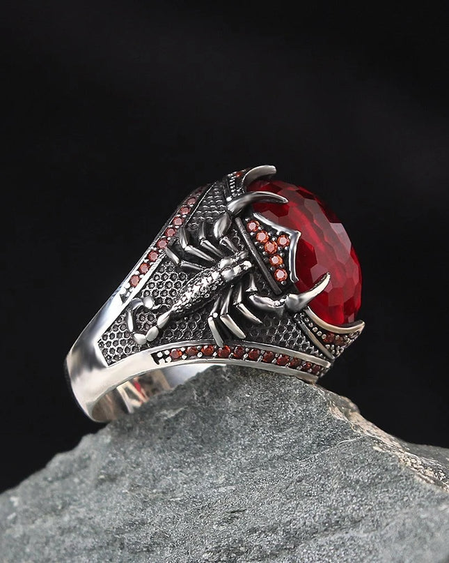 925 Silber Zirkon Scorpion King Herrenring