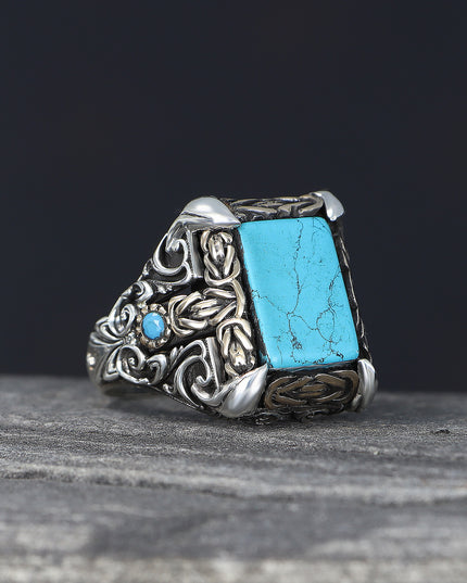 925 Silber Türkiser Ring