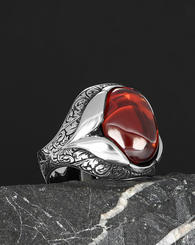 925 Silber Ring Achat Aqiq