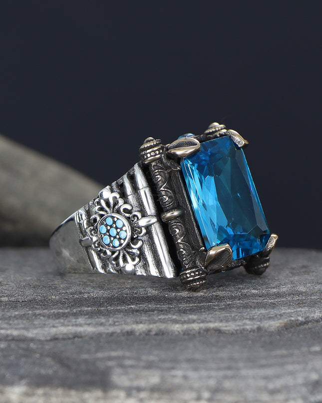 925 Silber Ring Aquamarin