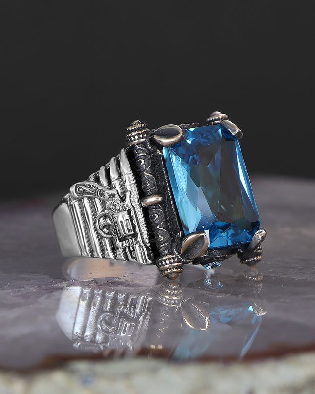 925 Silber Ring Aquamarin