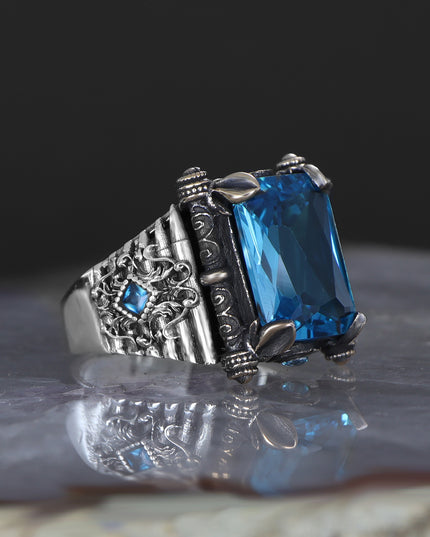 925 Silber Ring Aquamarin