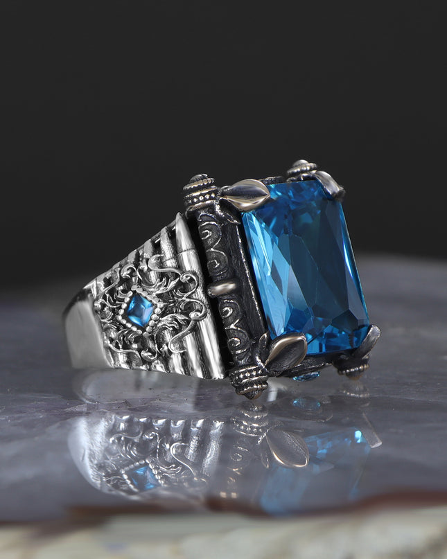 925 Silber Ring Aquamarin