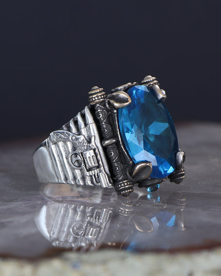 925 Silber Ring Aquamarin