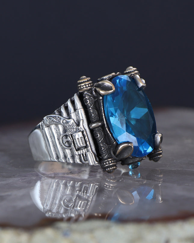 925 Silber Ring Aquamarin