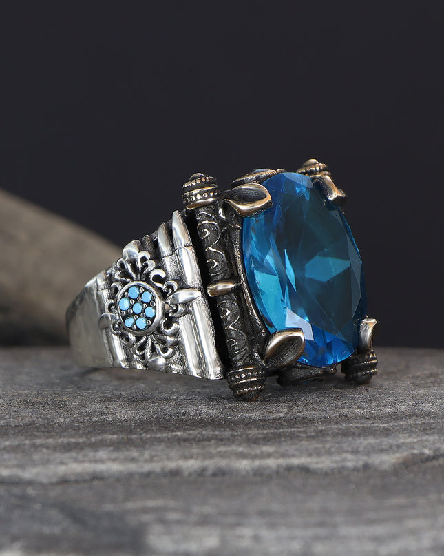 925 Silber Ring Aquamarin