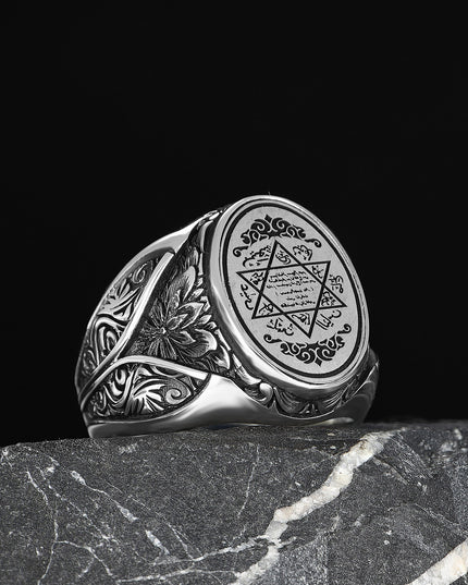 925 Silber Herrenring Siegel Salomon