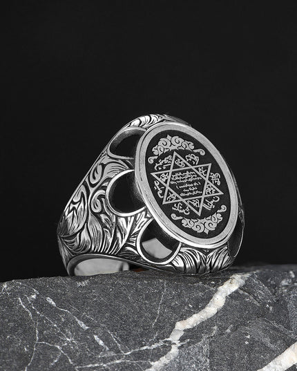 925 Silber Herrenring Siegel Salomon