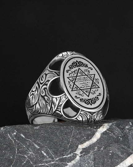 925 Silber Herrenring Siegel Salomon