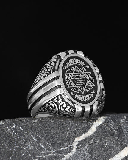 925 Silber Herrenring Siegel Salomon