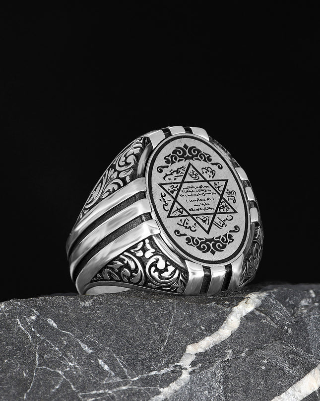 925 Silber Herrenring Siegel Salomon