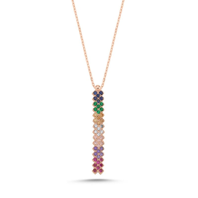 Herz-Blume des Lebens-Halskette mit Zirkon
