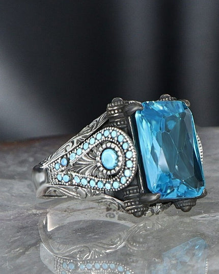 925 Silber Blau Topaz