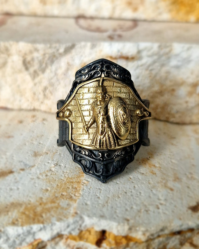 Gladiator Ring Free Size 925 Silber - Ein Symbol von Mut und Stärke!