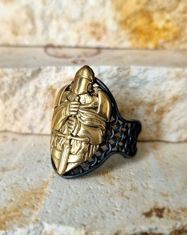 Krieger Ring Free Size 925 Silber - Ein Symbol von Mut und Stärke!