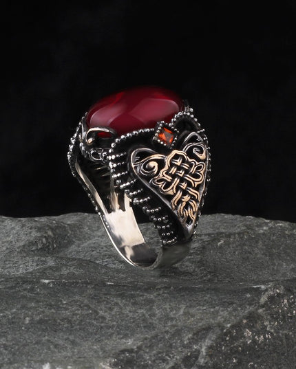 Herren Ring 925 Silber Zirkon