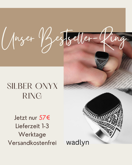 925 Silber Ring Onyx