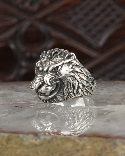 Löwe 925 Sterling Silber Ring