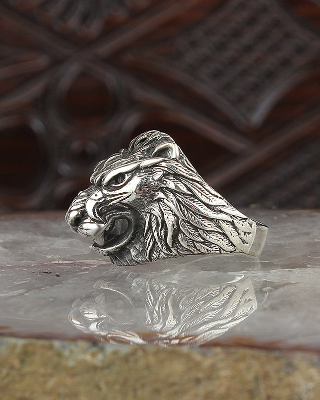 Löwe 925 Sterling Silber Ring
