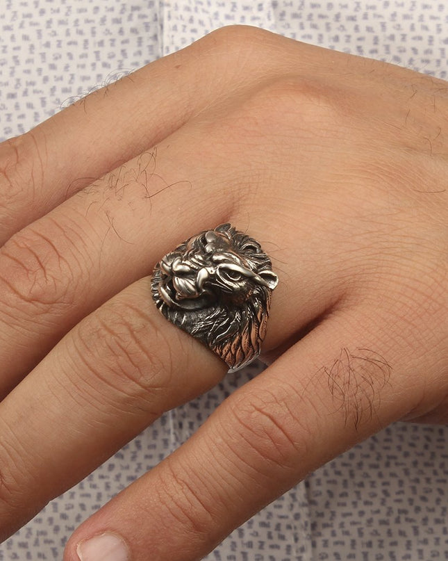 Löwe 925 Sterling Silber Ring