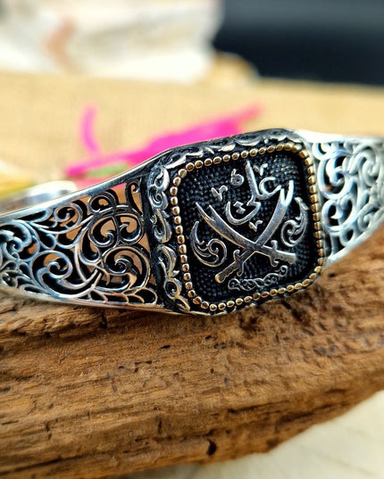 Zulfikar 925 Silber Unisex Handgemachter Armreif Bangle