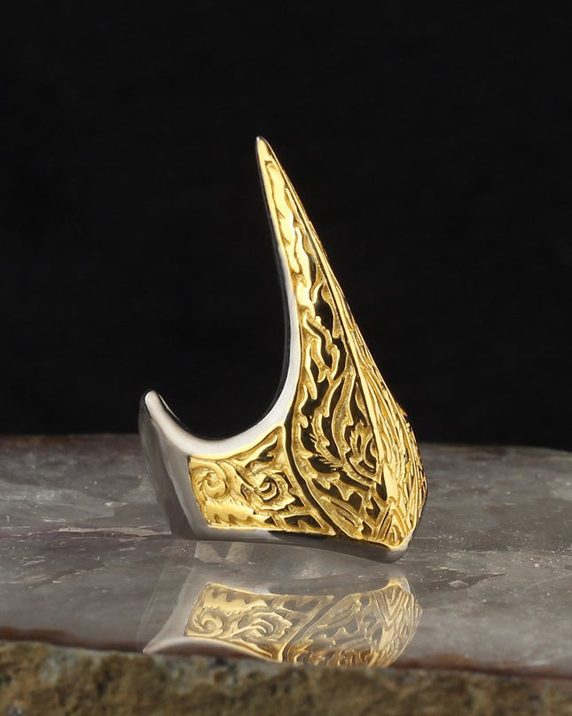 Bogenschütze Ring 925 Silber Ring Vergoldet