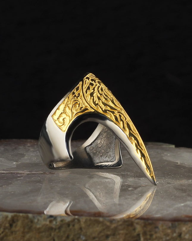Bogenschütze Ring 925 Silber Ring Vergoldet